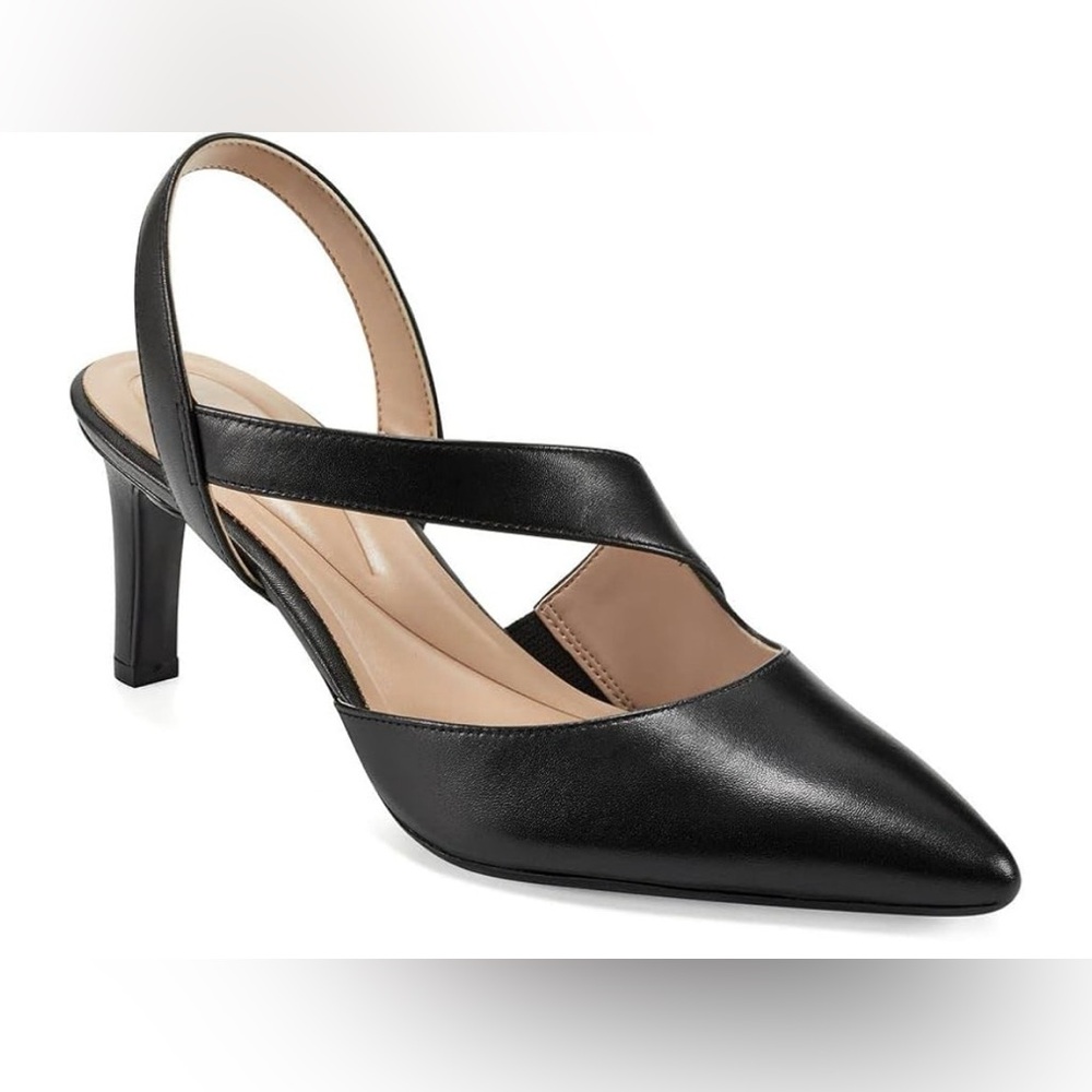 NEW Genuine Leather Easy Spirit Recruit Pump Black Shoes Heels 8 $99
